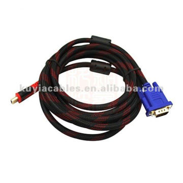 3M Gold VGA to HDMI Cable Male to Male for Monitor LCD HDTV Plasma